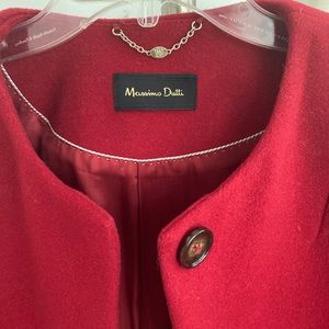 Massimo Dutti red coat